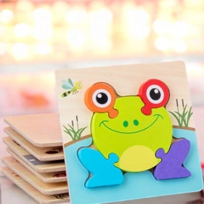 Puzzle en Bois - PuzzlePals™ - Grenouille - Les Mini Apprentis