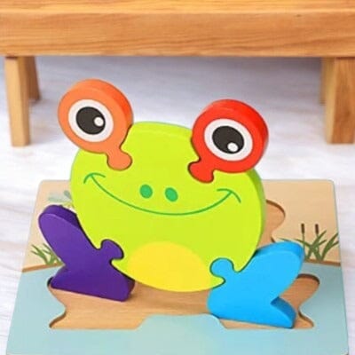Puzzle en Bois - PuzzlePals™ - Grenouille - Les Mini Apprentis